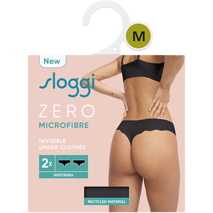 Sloggi Dame G-streng Micro 2-pak L Sort 1 stk