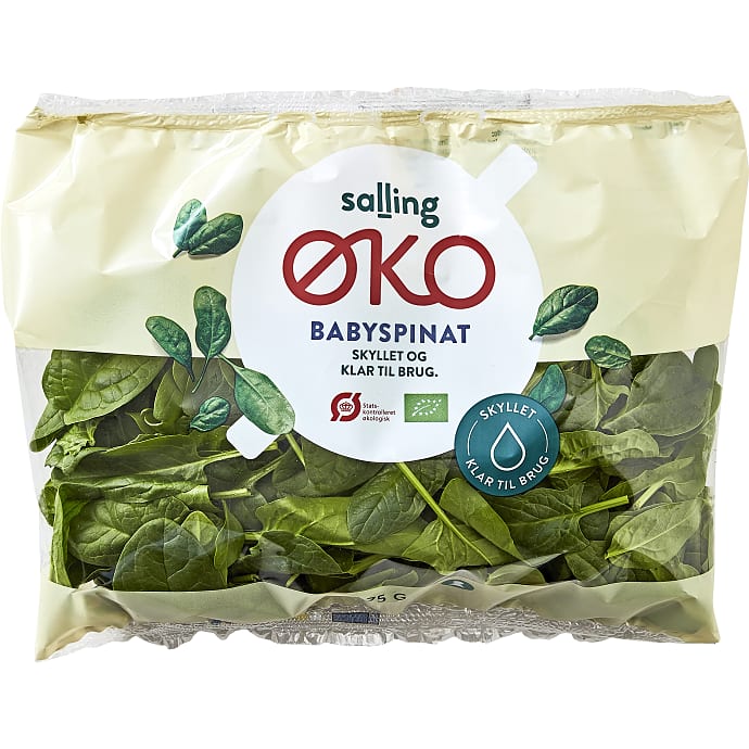 Salling ØKO Skyllet babyspinat 75 g