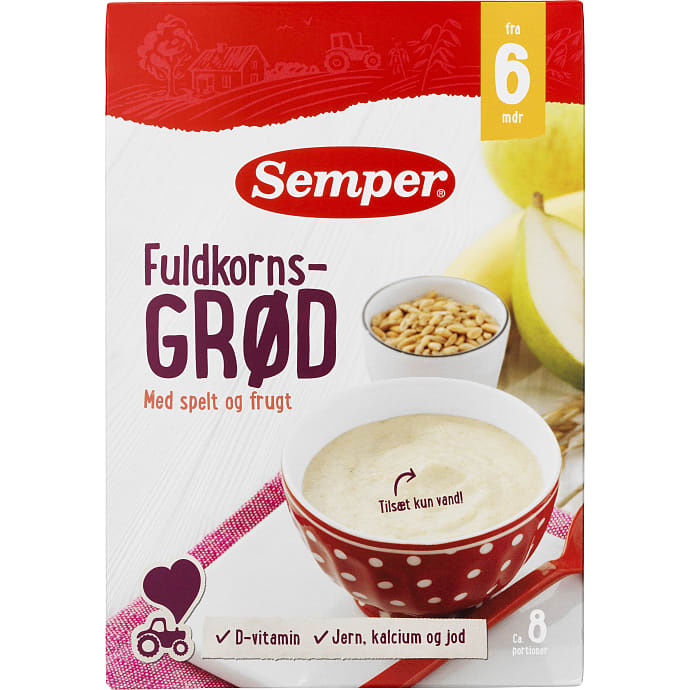 Semper Fuldkornsgrød med Spelt og Frugt