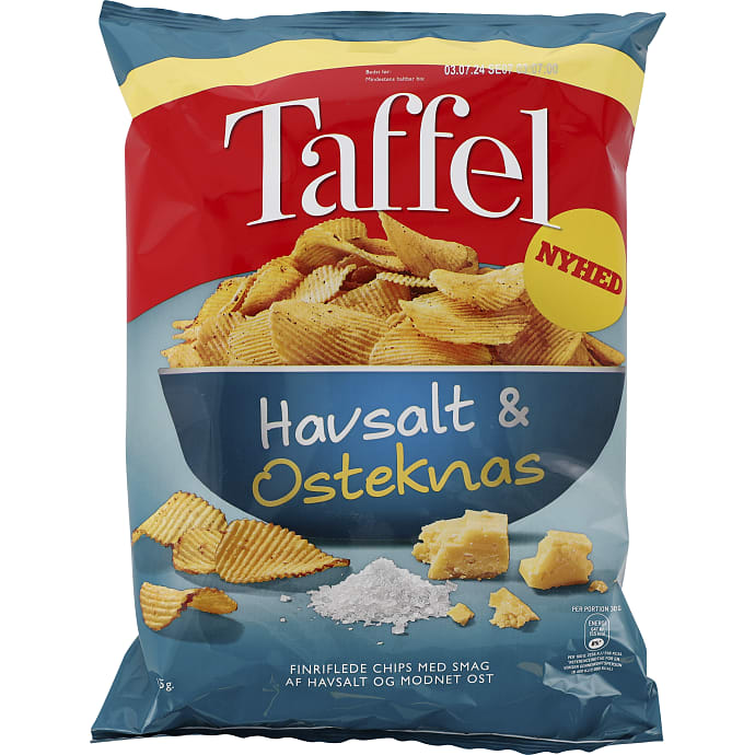 Chips m. havsalt og osteknas
