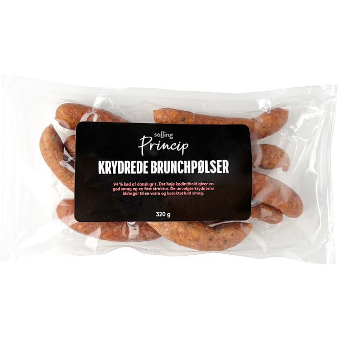 Krydrede brunchpølser 94% kød