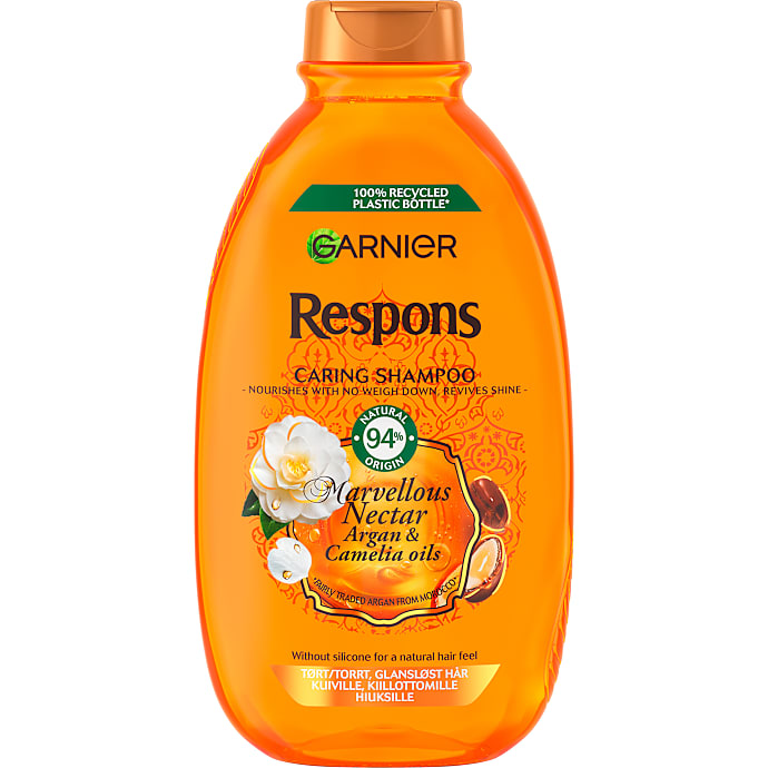 Caring shampoo m. argan- og kameliaolie tørt og glansløst hår