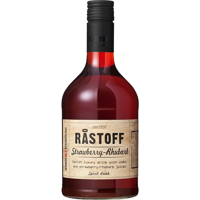 Råstoff Jordbær-Rabarber Shot 70 cl