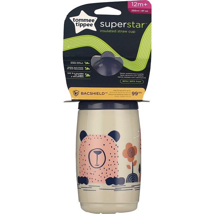 Kop m. sugerør 266 ml 12+ mdr.