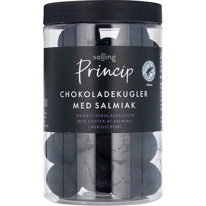 Chokoladekugler m. salmiaklakrids