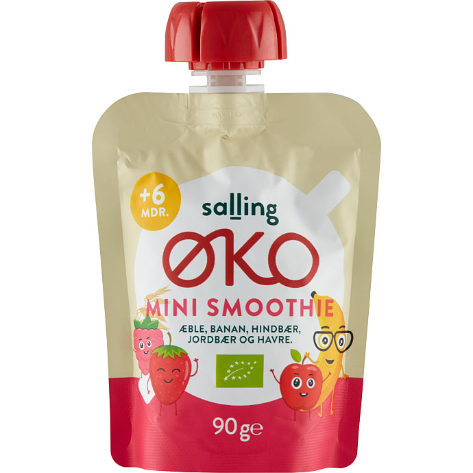 Salling ØKO Frugtmos Æble, Banan, Jordbær, Havre