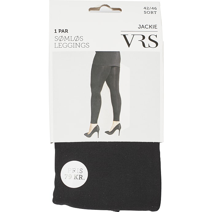 VRS dame seamless leggings str. 48/52 - sort