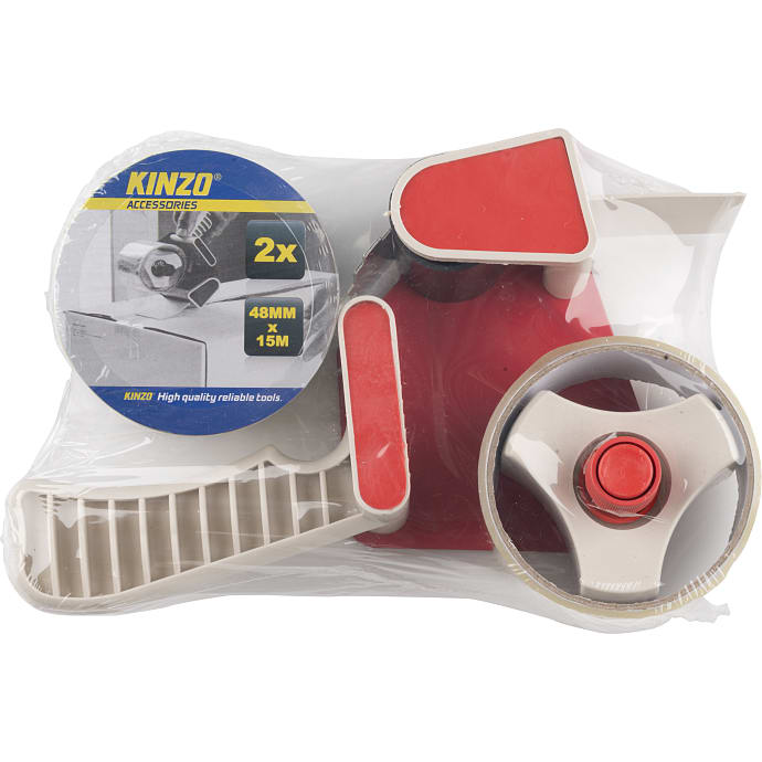 Kinzo Pakketape med dispenser 15 m