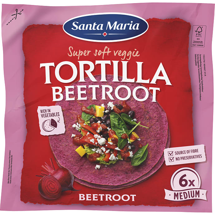 Santa Maria Tortillas m. rødbede