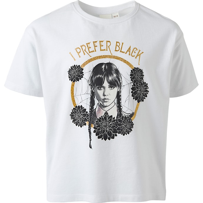 Wednesday T-shirt str. 146/152 - hvid