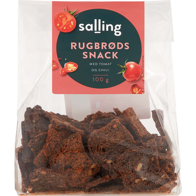 Rugbrødssnack m. tomat og chili
