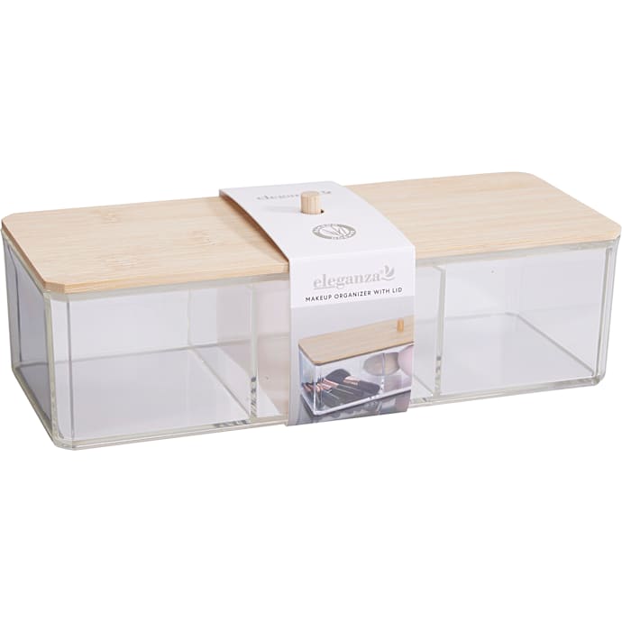 Makeup organizer med bambus låg