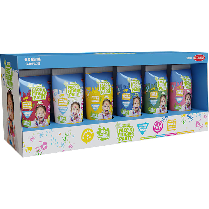 Natural Face & Finger Paint 6-pak