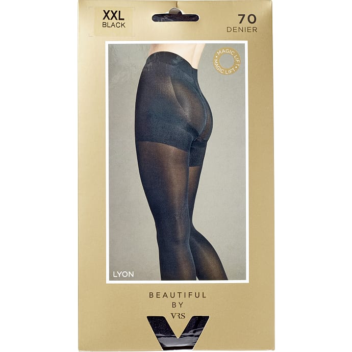 Beautiful by VRS Strømpebukser Lyon Magic Lift Str. 2XL Sort