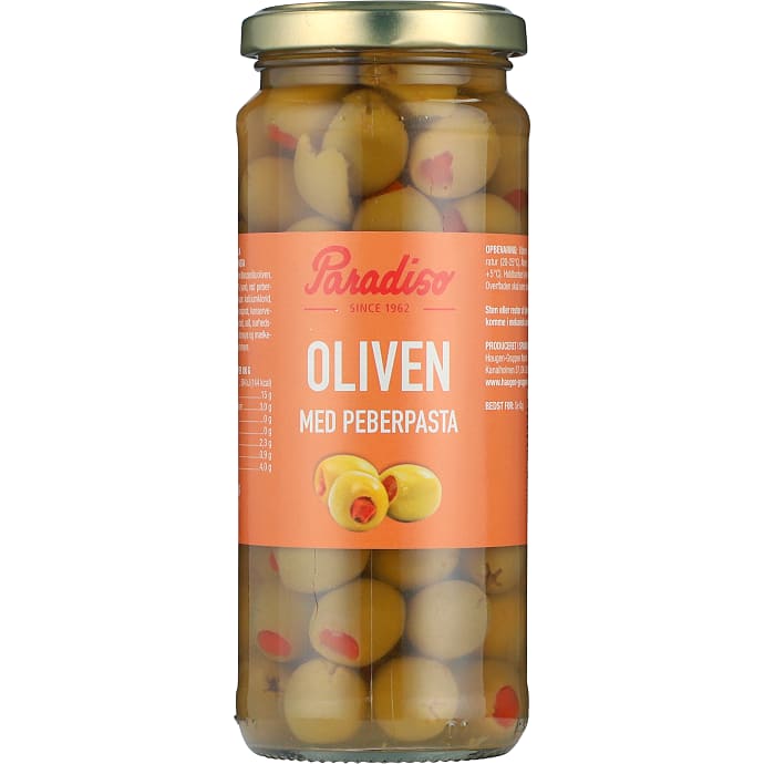 Grønne oliven m. peberpasta