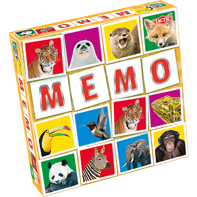 Memo spil med vilde dyr motiver – produktbillede