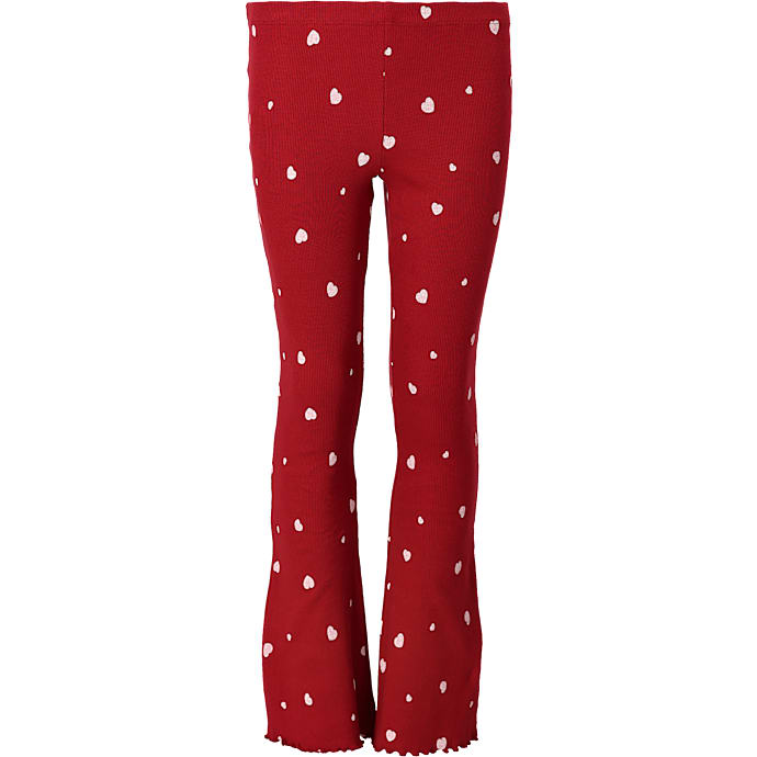 VRS børne leggings med hjerter str. 98 - rød