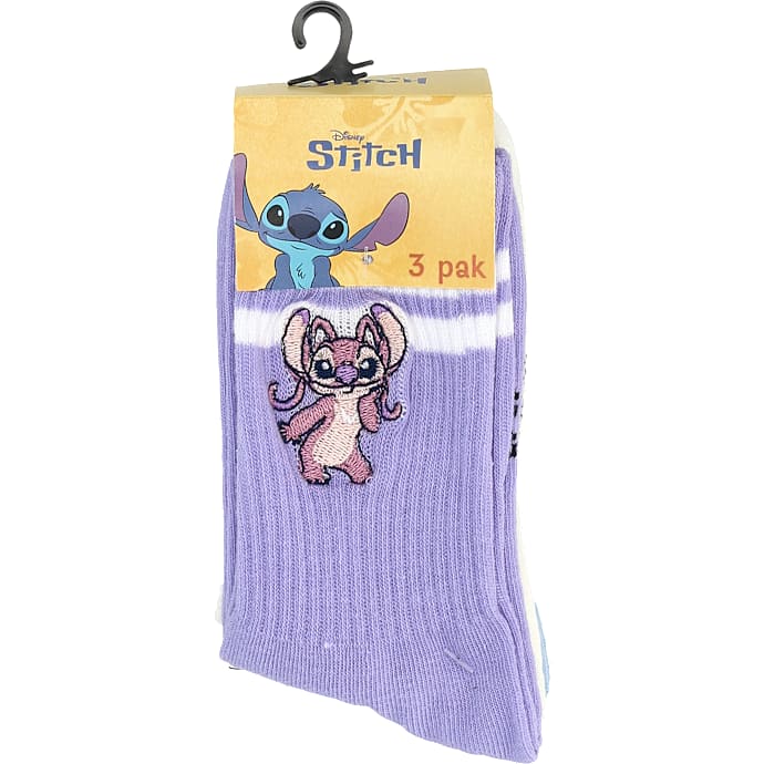 LILO & STITCH børne 3-pak strømper str. 26-30 - multifarvet