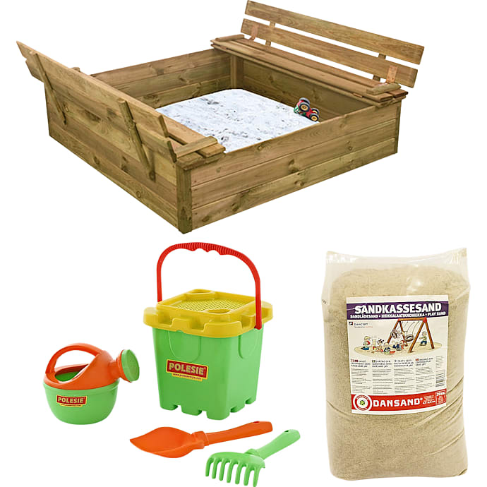 Nordic Play Sandkasse med Sand og Spand