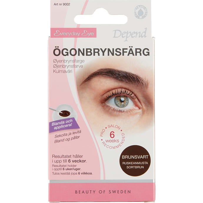 Øjenbrynsfarve - Brun/sort