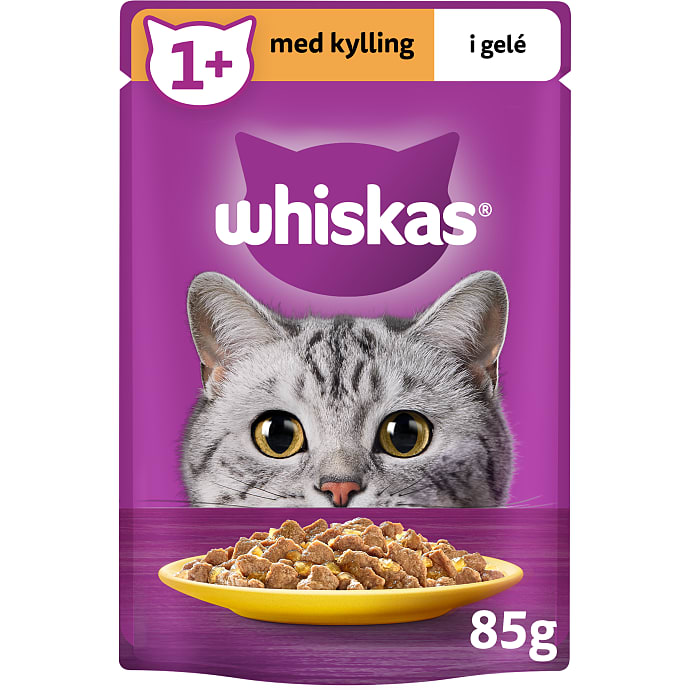 Whiskas Vådfoder i Gelé m. Kylling 85 g