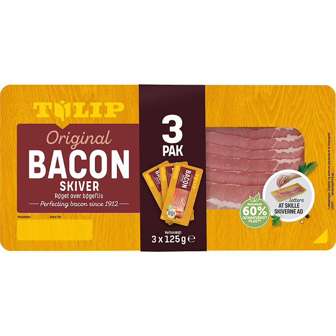 Bacon i skiver