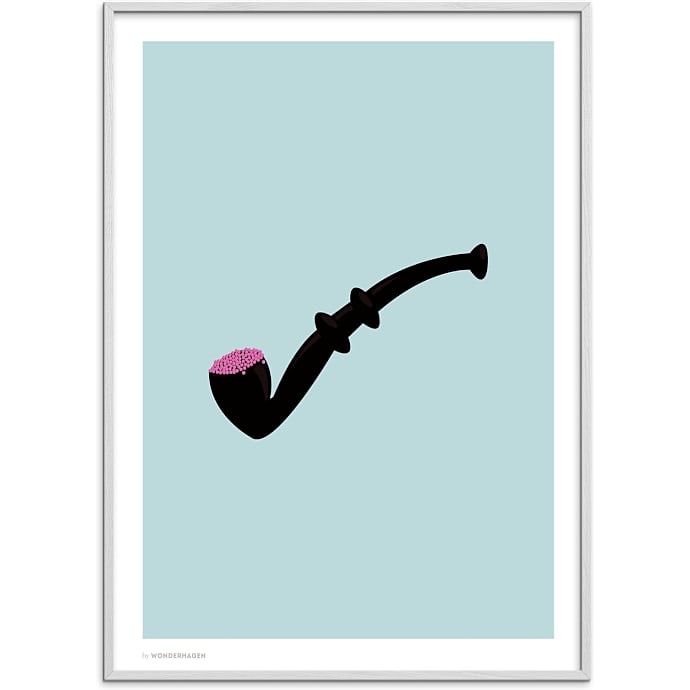 Citatplakat Lakridspiben lyseblå