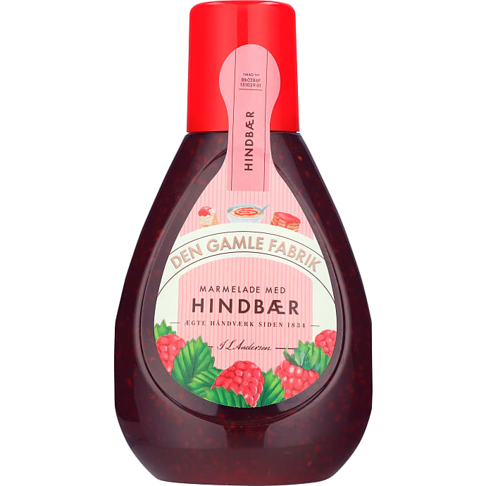 Cremet hindbærmarmelade squeezer