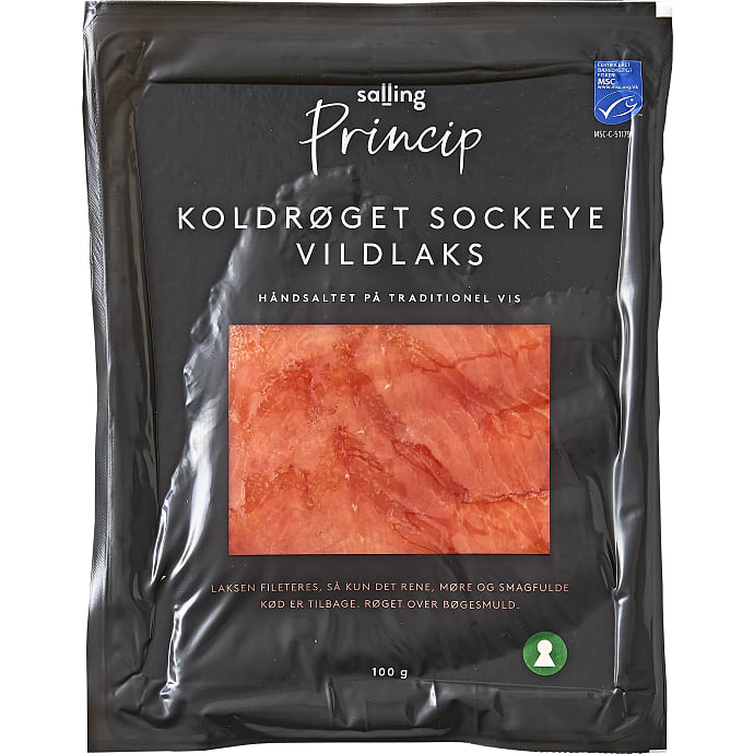 Salling Princip Koldrøget sockeye vildlaks i skiver