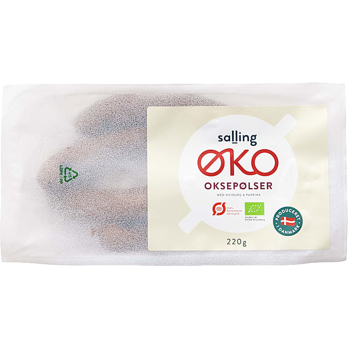 Salling ØKO Oksepølser m. Hvidløg og Paprika