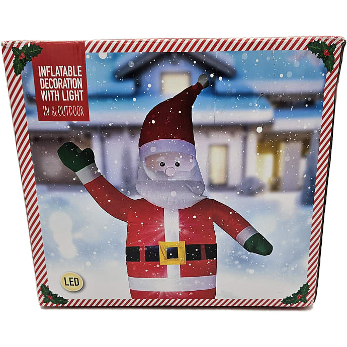 Oppusteligt julemand H: 400 cm med LED-lys