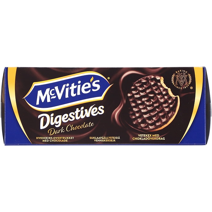 Digestive kiks m. mørk chokoladeovertræk