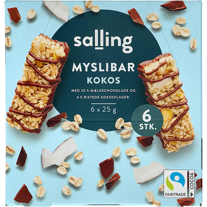 Salling Müslibar m. Mælkechokolade og Kokos