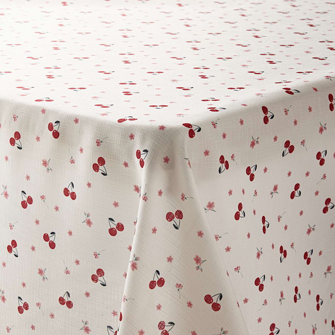 Salling Trend dug - hvid med kirsebærprint
