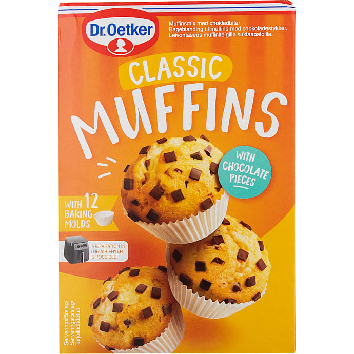Muffins m. chokoladestykker