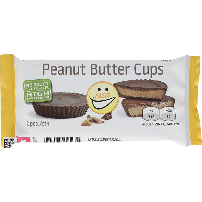 Chokoladekopper m. peanut butter sukkerfri