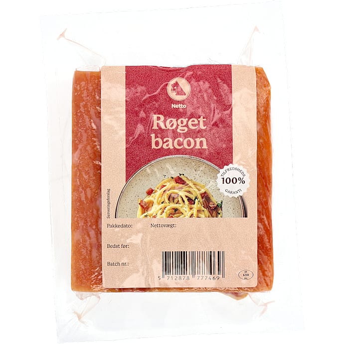 (dp) røget bacon 450-750g.