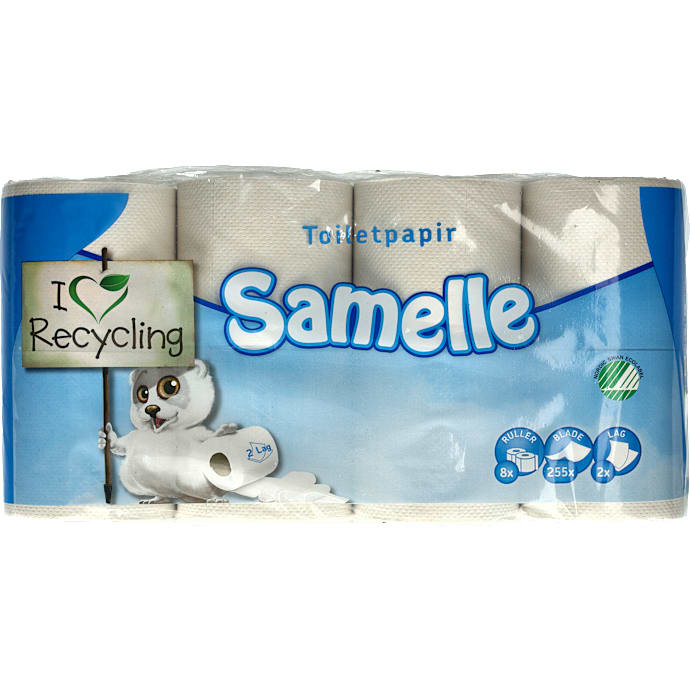 Samelle Toilet 2-lags 8 rl