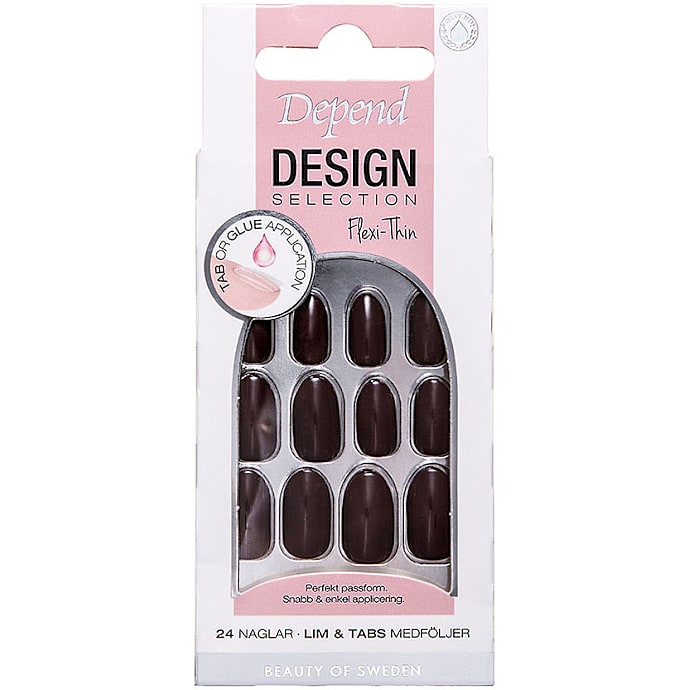 Flexi-Thin kunstige negle Warm Mocca medium oval