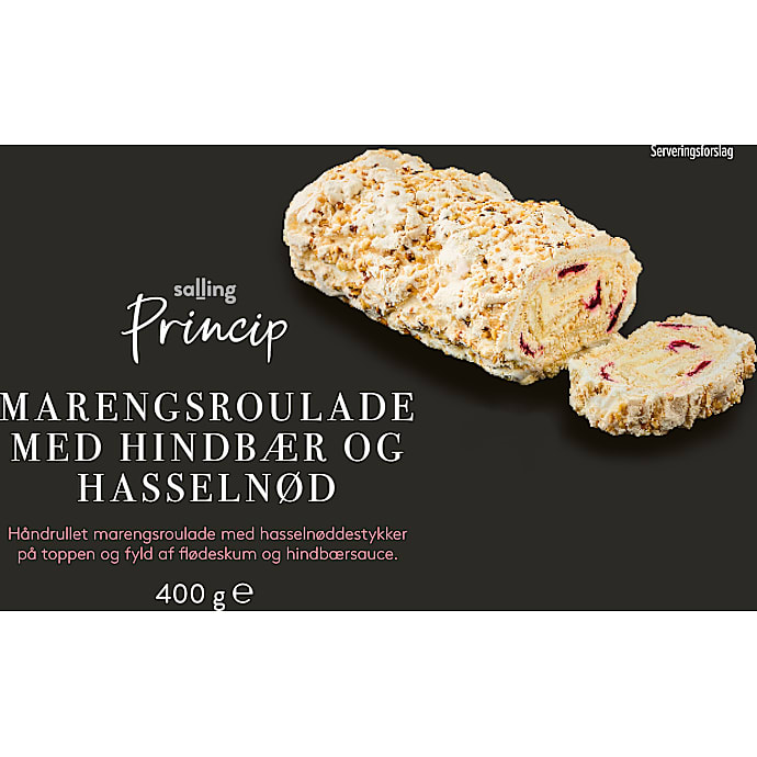 Marengsroulade m. hindbær og hasselnødder