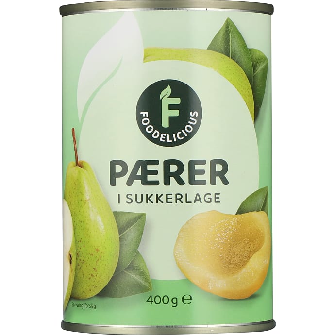 Halve pærer i sukkerlage