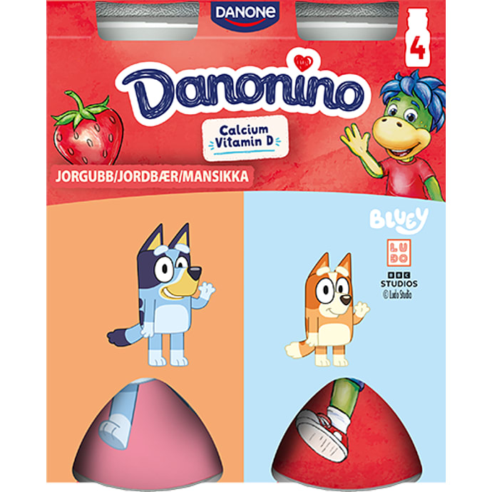 Drikkeyoghurt m. jordbær 1.6 % fedt