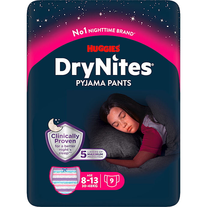 Huggies DryNites 8-13 år 30-48 kg 9 stk