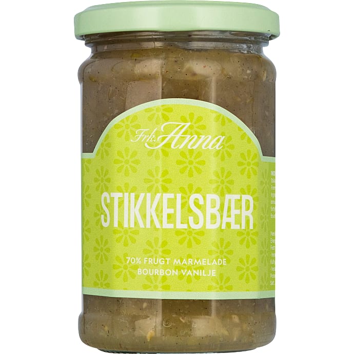 Stikkelsbærmarmelade m. æble- og vanilje