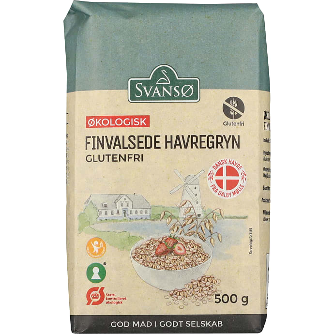Finvalsede havregryn glutenfri øko