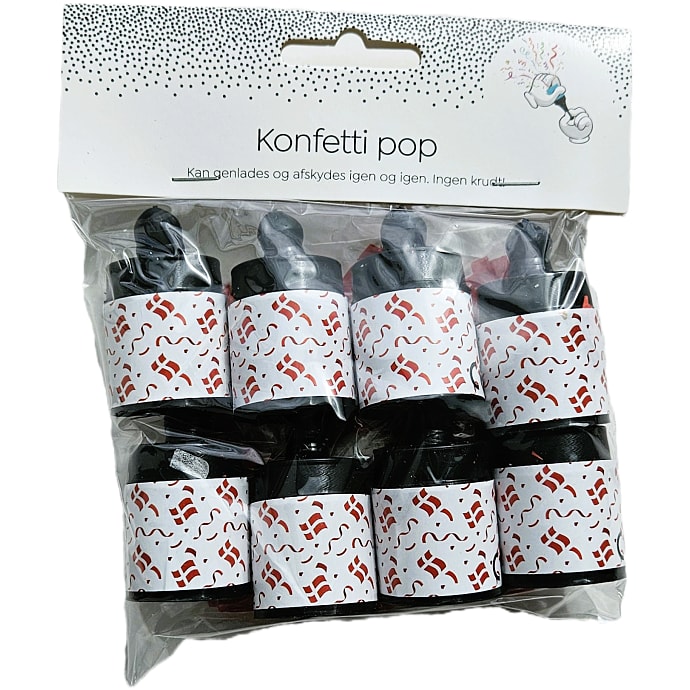 Party Konfettipoppere med Genfyld