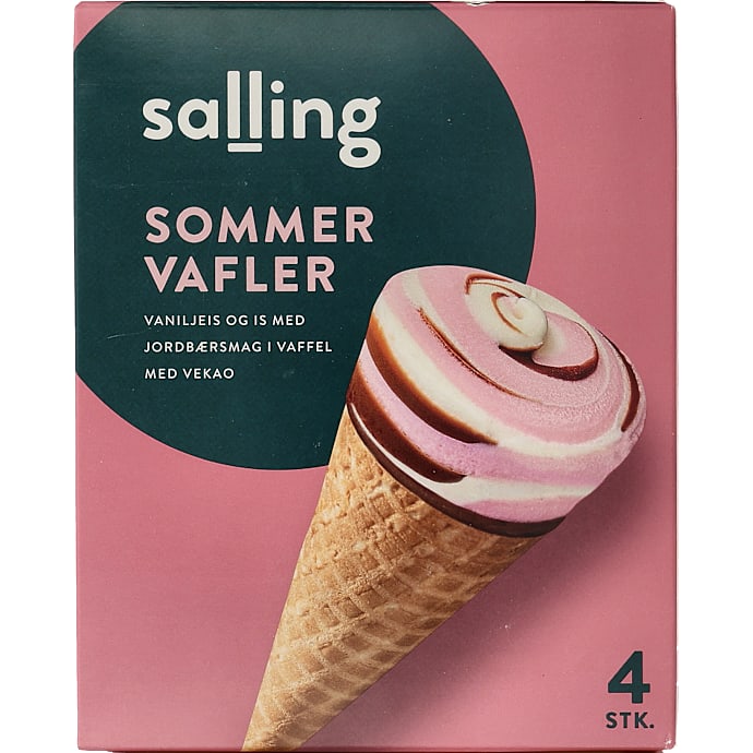 Salling Flødeisvafler Jordbærsmag