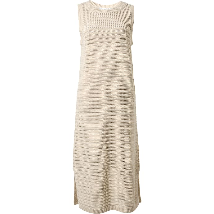 VRS Dame Pointelle Strikkjole Beige str. L