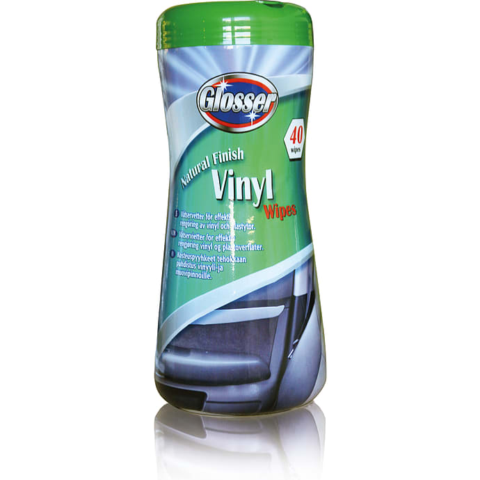 Glosser renseservietter til vinyl og kunststof