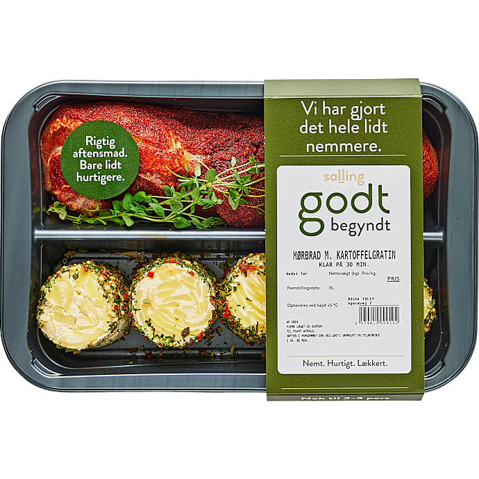 Mørbrad m. kartoffelgratin